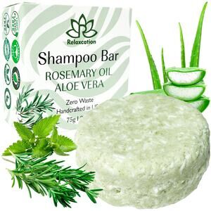 Organic Rosemary Oil and Aloe Vera Solid Shampoo Bar for Hair Growth